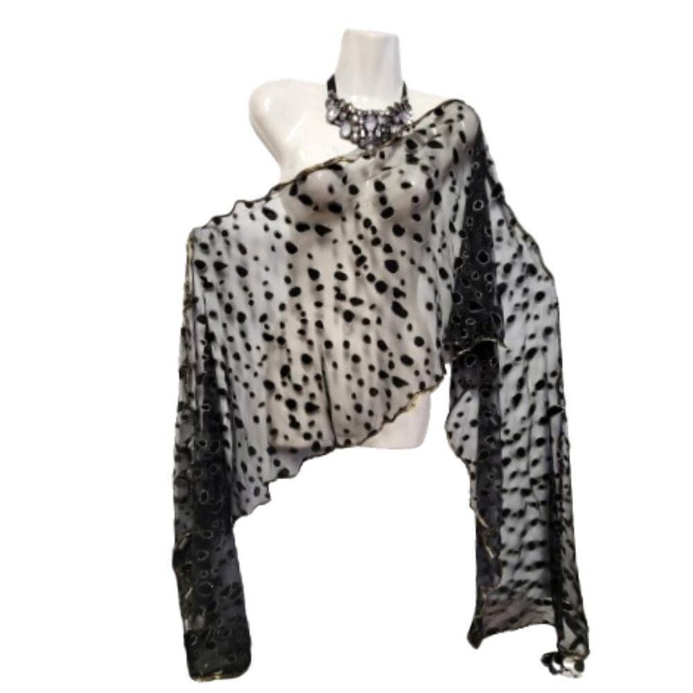 Gold and Black Glitter Scarf Christmas New Year Eve Party Scarf